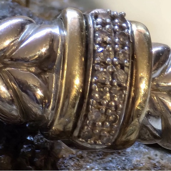 Alwand Vahan .925 Sterling Silver, 14 Gold and Diamond Bracelet🦄 - Picture 5 of 7